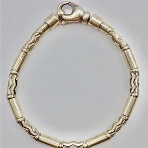 Tiffany & Co. Germany 925 Silver Aztec Zig-Zag Bracelet 7.5” Lot#88